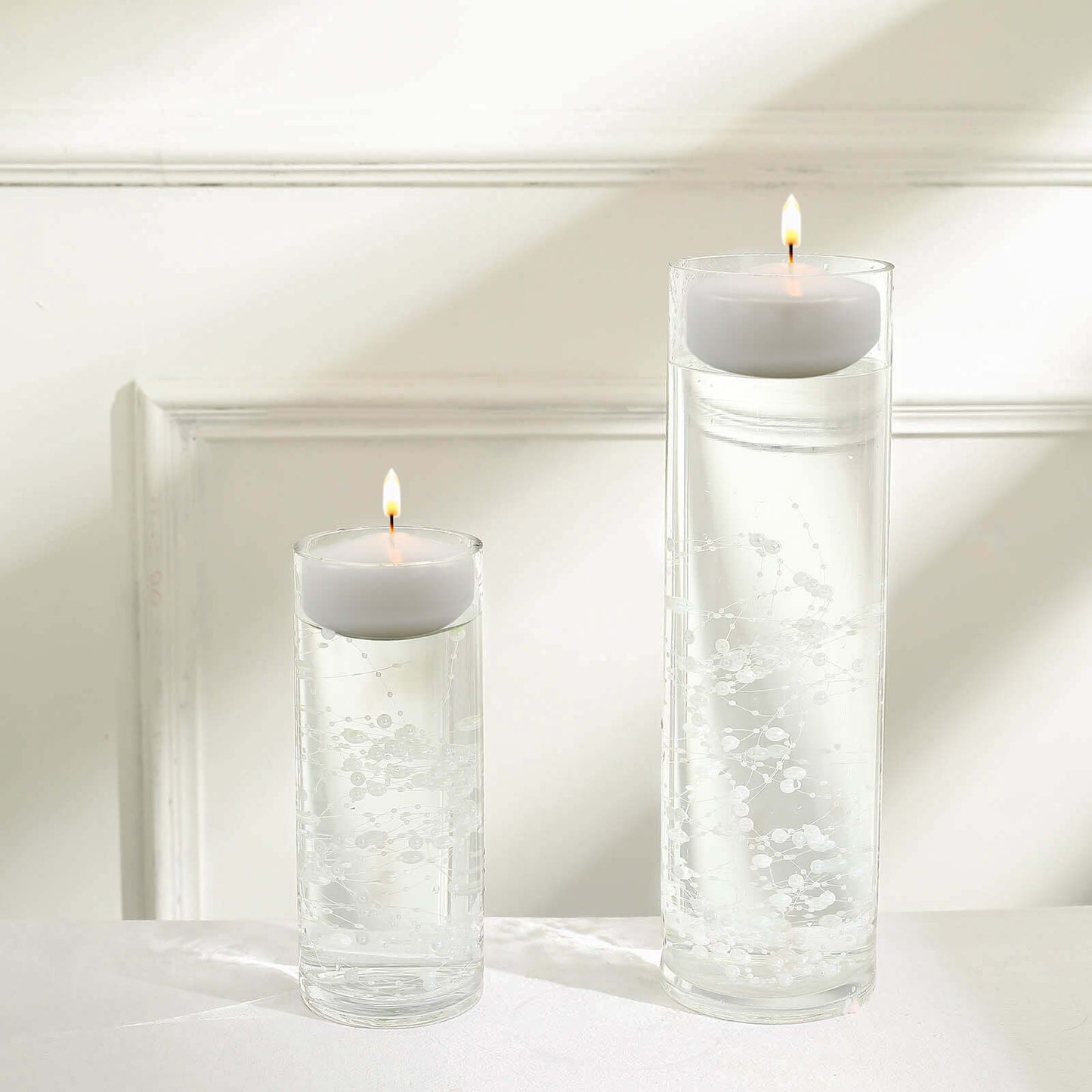 Faux Pearl String Beads Vase Filler - White DIY Craft Fishing Line Pearl Chains 100ft