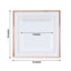 10-Pack Plastic Dinner Plates White Square with Rose Gold Trim - Lightweight Disposable Plates for Events 10"