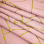 Polyester 54"x54" Table Overlay Square Tablecloth Dusty Rose with Gold Foil Geometric Pattern - Wrinkle-Resistant & Durable Table Topper