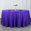 Premium Polyester 120" Round Tablecloth Purple - Seamless 220GSM Wrinkle-Resistant Table Cover