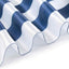 Satin 12"x108" Table Runner Navy Blue/White Stripe - Classic Striped Design