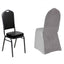 Spandex Chair Cover with Metallic Shimmer Tinsel Back for Banquet Chairs Silver - Fitted Slipcover