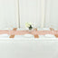 Plastic Woven Vinyl 13"x6ft Table Runner Metallic Rose Gold - Non-Slip & Reversible Tabletop Decor