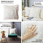 2 Pack 18" White Faux Fur Sheepskin Throw Pillow Cases, Square Pillow Covers