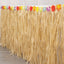 Raffia Grass Table Skirt Natural - Rustic Skirt for Hawaiian Party Decor 9ft