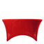 Stretch Spandex 5ft Round Tablecloth Red - Durable Form-Fitting Table Cover