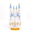 Cake Topper Figurine Fairytale Princess Castle Design Blue and White - Decoration for Baby Showers 8.5"
