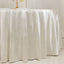 Scuba Round 120" Tablecloth Shimmering Pearl White - Wrinkle Free, Stain Resistant & Seamless Table Cover