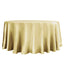 Satin 120" Round Tablecloth Champagne - Stylish Seamless Table Cover