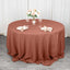 Premium Polyester 132" Round Tablecloth Terracotta (Rust) - Seamless 220GSM Wrinkle-Resistant Table Cover