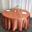 Satin 108" Round Tablecloth Terracotta (Rust) - Smooth and Lustrous Table Cover