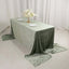 Premium Crushed Velvet 90"x156" Rectangle Tablecloth Sage Green - Reusable Soft Seamless Table Cover