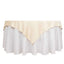 Scuba 70"x70" Table Overlay Square Tablecloth Beige - Wrinkle Free & Stain Resistant Table Cover