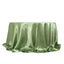 Satin 132" Round Tablecloth Sage Green - Stylish Seamless Table Cover