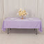 Lamour Satin 60"x102" Rectangle Tablecloth Lavender Lilac - Durable & Silky Soft Feel Table Cover