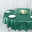 Satin 90" Round Tablecloth Hunter Emerald Green - Smooth and Lustrous Table Cover