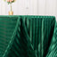 Satin Striped 90"x132" Rectangular Tablecloth Hunter Emerald Green - Seamless Silky Smooth Table Cover