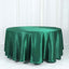 Satin 108" Round Tablecloth Hunter Emerald Green - Smooth and Lustrous Table Cover