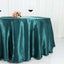 Satin 120" Round Tablecloth Peacock Teal - Stylish Seamless Table Cover