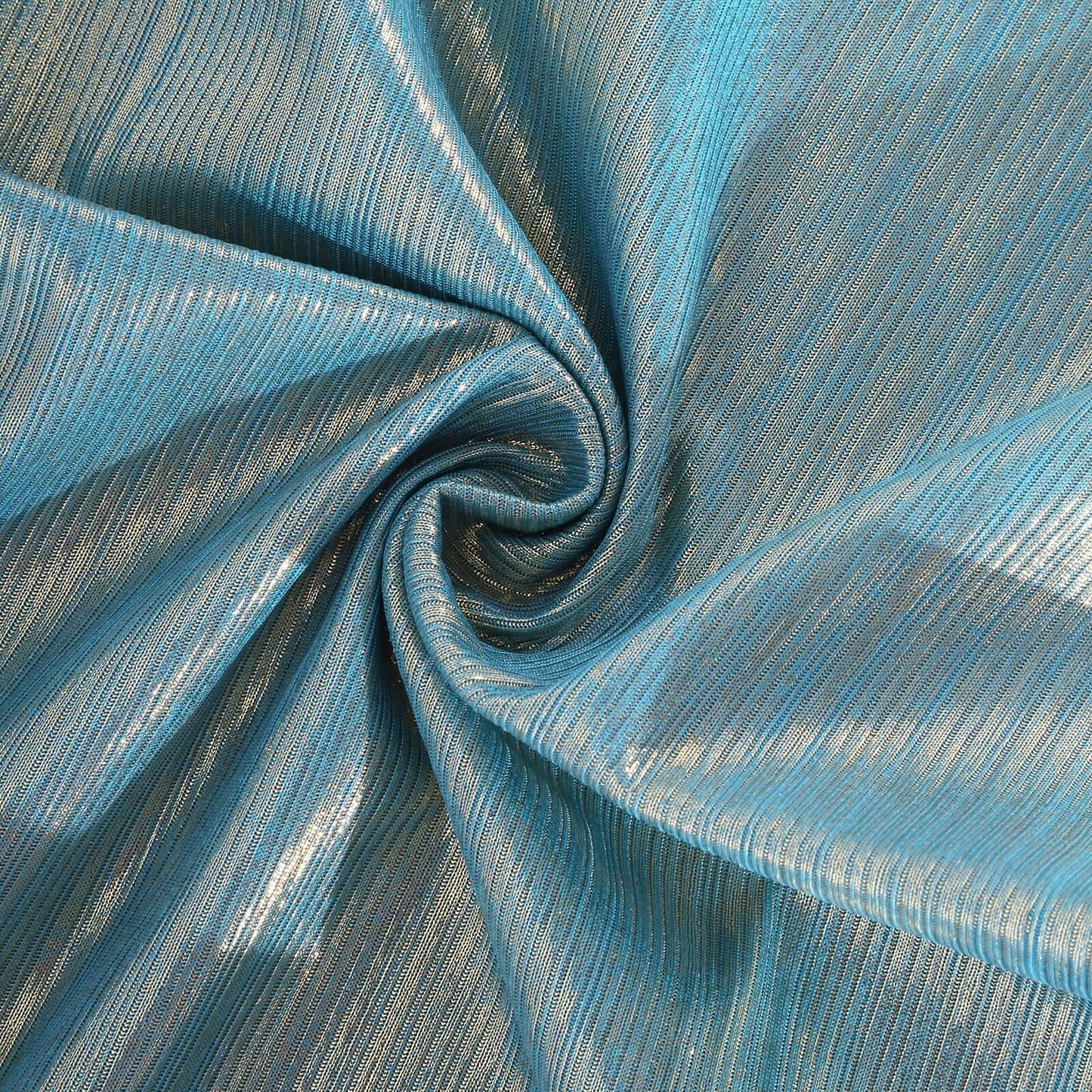 Polyester 12"x108" Table Runner Turquoise Shimmer Sequin Dots - Wrinkle-Free Finish Table Linen