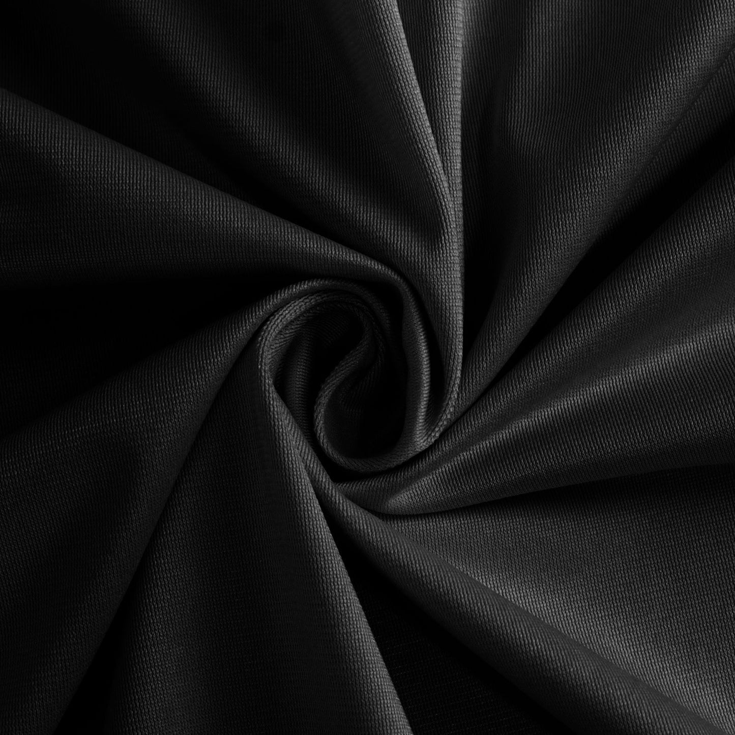 Scuba Round 70" Tablecloth Black - Wrinkle Free & Stain Resistant Table Cover for Weddings and Banquets