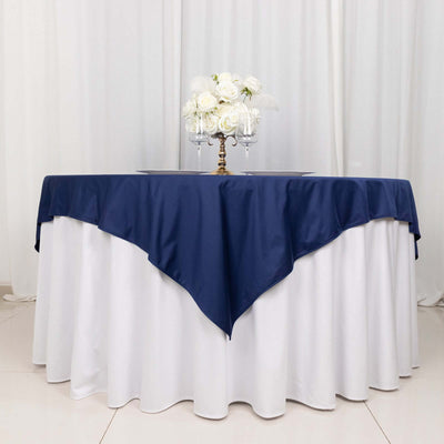 Scuba 70"x70" Table Overlay Square Tablecloth Navy Blue - Wrinkle Free & Stain Resistant Table Cover