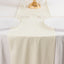 Scuba Polyester 12"x108" Table Runner Ivory - Wrinkle-Free Table Linen
