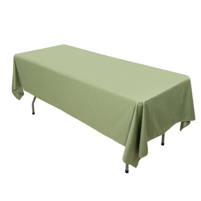Scuba Rectangular 60"x102" Tablecloth Dusty Sage Green - Wrinkle Free & Stain Resistant Table Cover