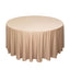 Scuba Round 120" Tablecloth Nude - Wrinkle Free & Stain Resistant Seamless Table Cover