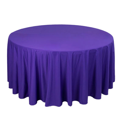 Scuba Round 120" Tablecloth Purple - Wrinkle Free & Stain Resistant Seamless Table Cover