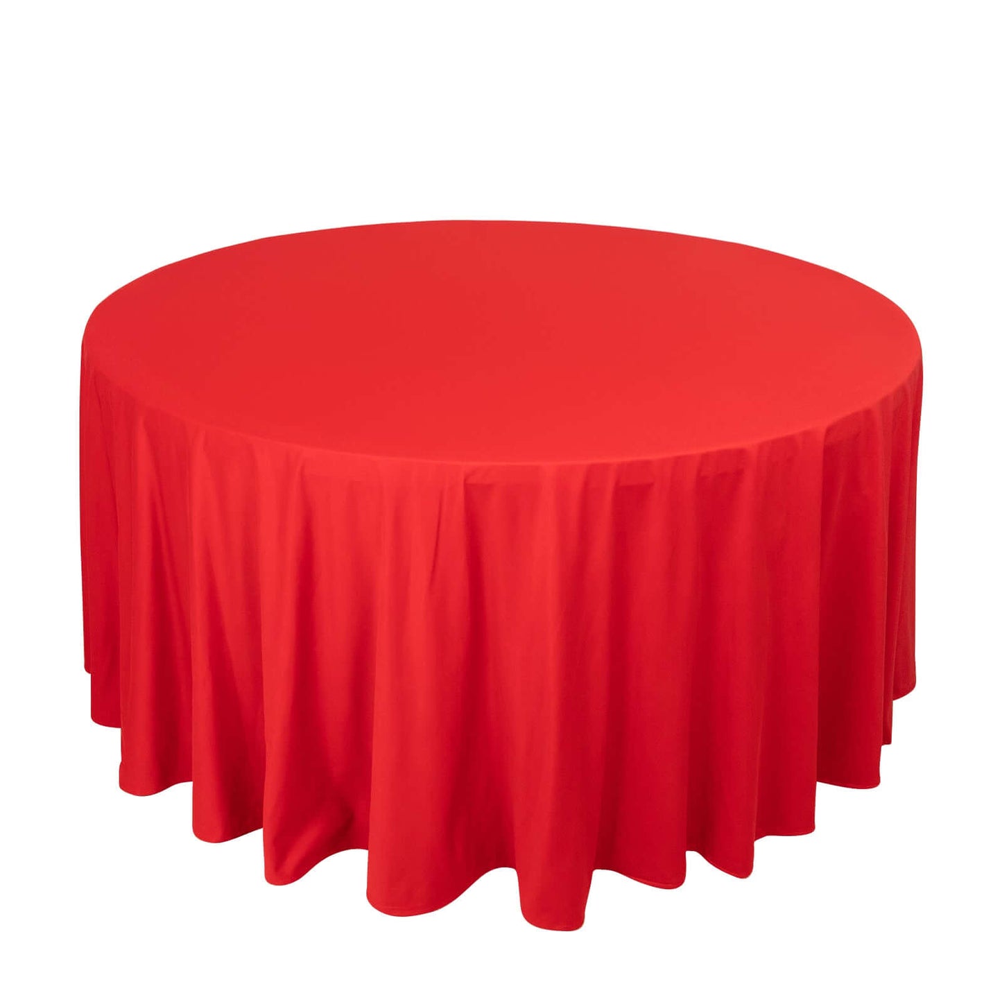 Scuba Round 120" Tablecloth Red - Wrinkle Free & Stain Resistant Seamless Table Cover