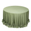 Scuba Round 132" Tablecloth Dusty Sage Green - Wrinkle Free & Stain Resistant Seamless Table Cover