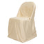 Scuba Stretch Folding Chair Cover Beige - Wrinkle Free & Durable Slipcover