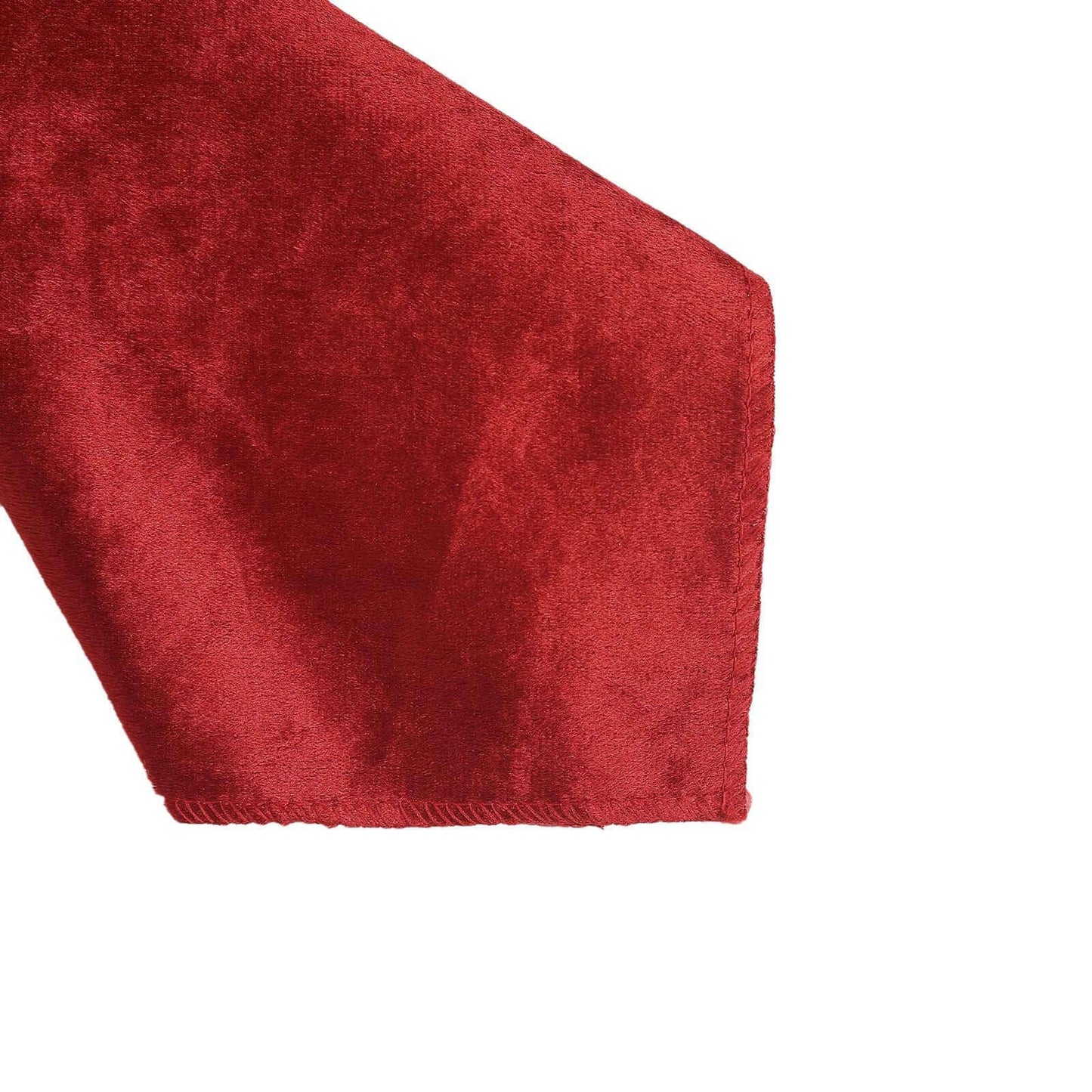 5 Pack Premium Velvet 20"x20" Napkins Burgundy - Soft Sheen Finish Cloth Napkins