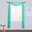 18ft Turquoise Sheer Organza Wedding Arch Drapery Fabric, Window Scarf Valance