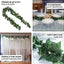 8ft Dark Green UV Protected Artificial Silk Ivy Leaf Garland Vine, Outdoor Indoor