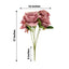 2 Bushes 17" Dusty Rose Premium Silk Jumbo Rose Flower Bouquet, High Quality Artificial Wedding Floral Arrangements
