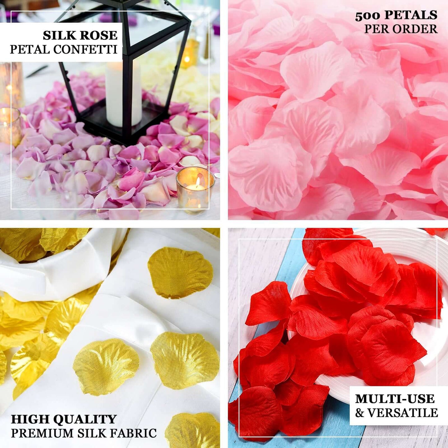 500-Pack Rose Petals Round Design Pink Silk Confetti - Decorative Scatters for Tables and Floors