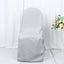Polyester Slip On Banquet Chair Covers Silver - Stain-Resistant Reusable Durable Fabric