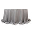 Premium Polyester 132" Round Tablecloth Silver - Seamless 220GSM Wrinkle-Resistant Table Cover