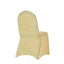 Spandex Chair Cover with Metallic Shimmer Tinsel Back for Banquet Chairs Champagne - Fitted Slipcover