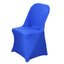 Stretch Spandex Chair Cover Royal Blue for Folding Chairs - Reusable & Wrinkle-Resistant 160GSM Fitted Slipcover