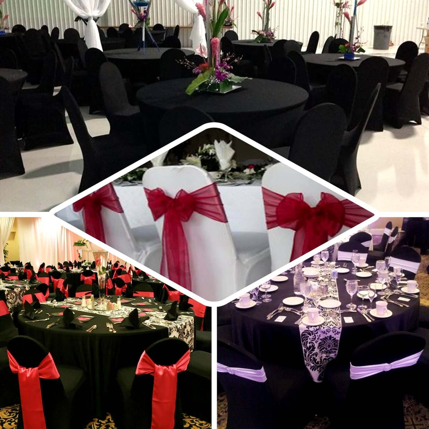 Premium Spandex Chair Cover with Foot Pockets for Banquet Chairs Royal Blue - Stretch 220GSM Fitted Slipcover - Chair