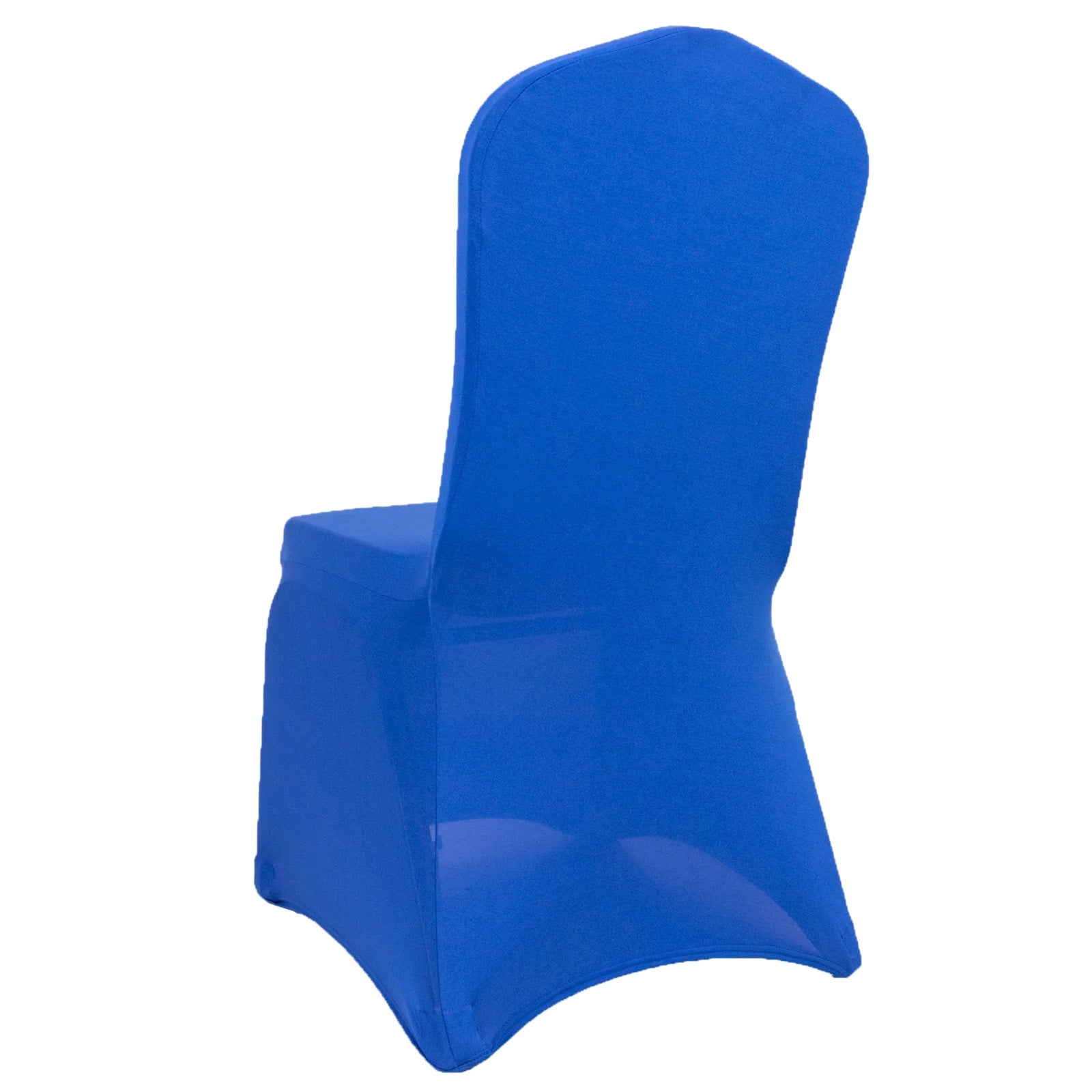 Premium Spandex Chair Cover with Foot Pockets for Banquet Chairs Royal Blue - Stretch 220GSM Fitted Slipcover - Chair