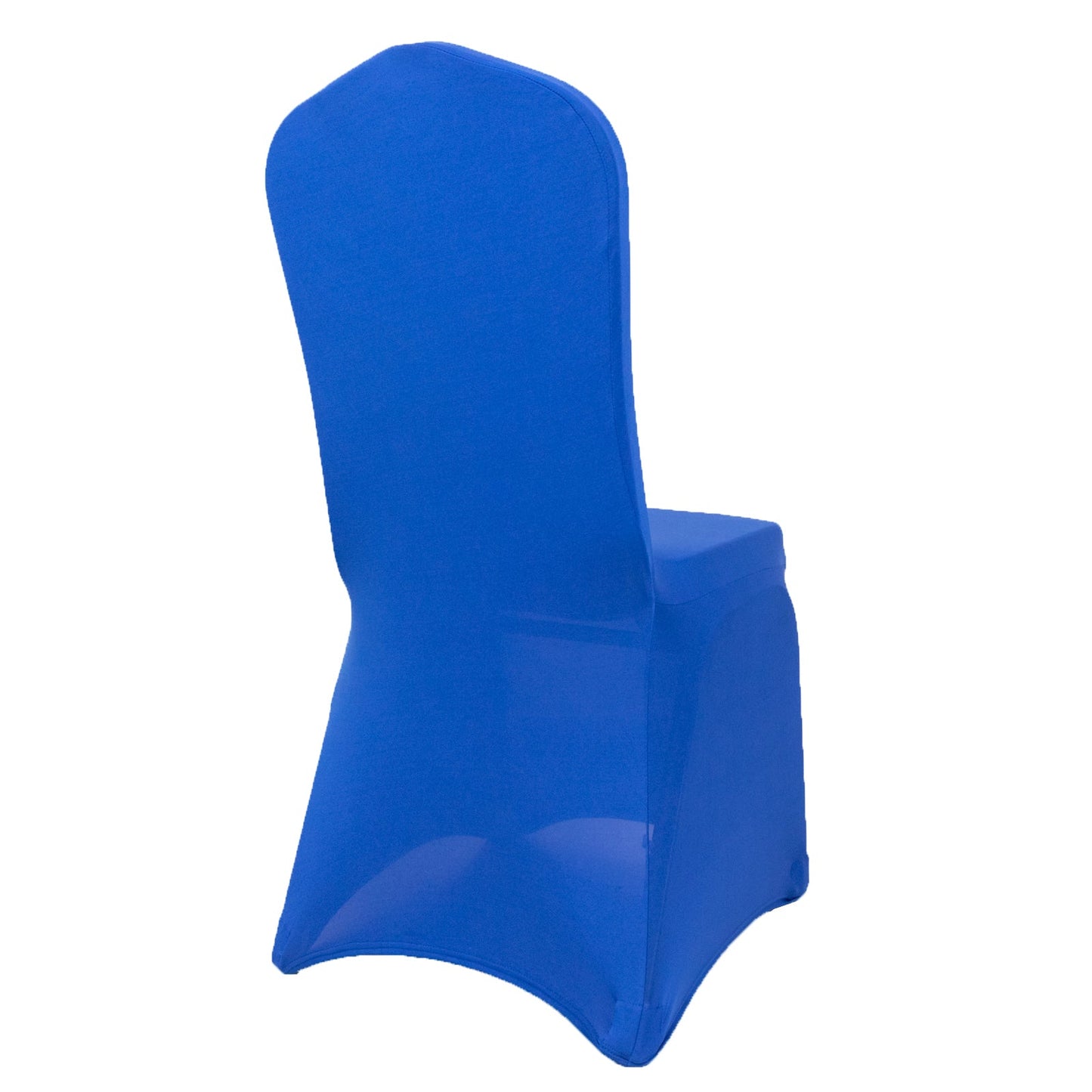 Premium Spandex Chair Cover with Foot Pockets for Banquet Chairs Royal Blue - Stretch 220GSM Fitted Slipcover - Chair