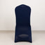 Premium Spandex Chair Cover with Foot Pockets for Banquet Chairs Navy Blue - Stretch 220GSM Fitted Slipcover - Chair