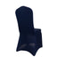 Premium Spandex Chair Cover with Foot Pockets for Banquet Chairs Navy Blue - Stretch 220GSM Fitted Slipcover - Chair