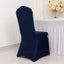Premium Spandex Chair Cover with Foot Pockets for Banquet Chairs Navy Blue - Stretch 220GSM Fitted Slipcover - Chair