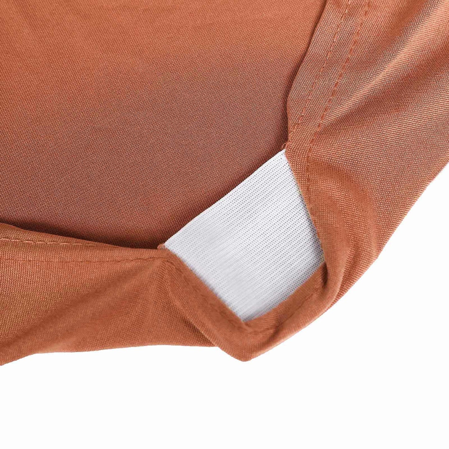 10 Pack Spandex Chair Covers for Banquet Chairs Terracotta (Rust) - Durable Reusable Stretch Slip-On Covers