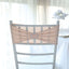 5 Pack Stretch Spandex Chair Sashes Blush - Reusable Chair Bands with Silver Diamond Ring Slide Buckle 5"x14"